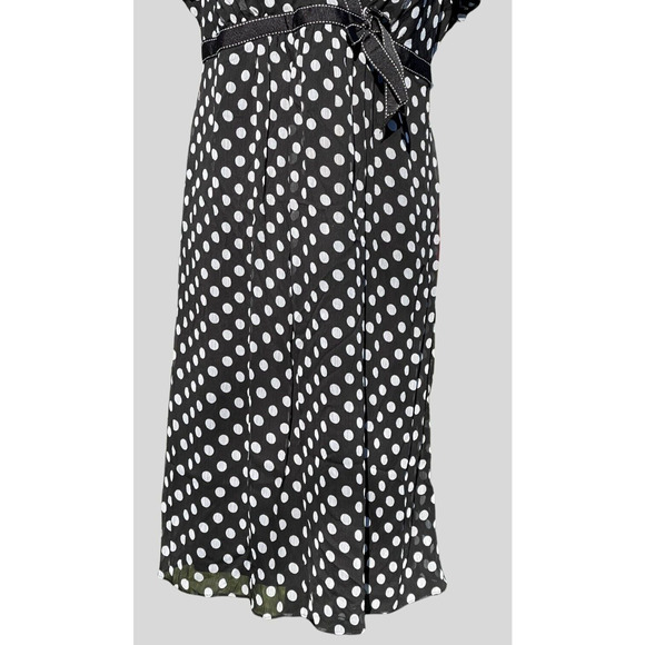 Motherhood Maternity Dress Black and White Polka Dot Pregnancy Baby Shower - Picture 7 of 16